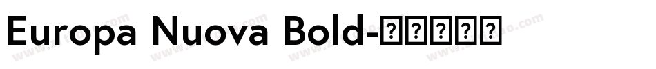 Europa Nuova Bold字体转换 Europa Nuova Bold字体转换